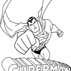 Superman (Super-homem) para imprimir e colorir