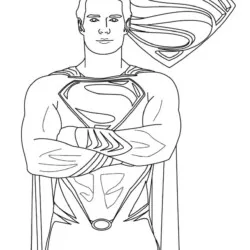 Superman (Super-homem) para imprimir e colorir