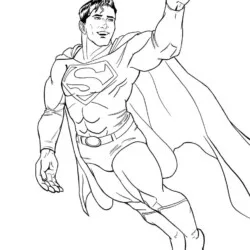 Superman (Super-homem) para imprimir e colorir