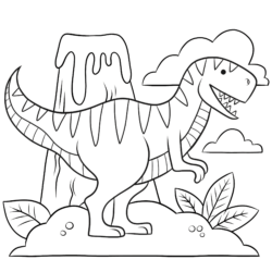 desenho de dinossauro para colorir 17673988 Vetor no Vecteezy