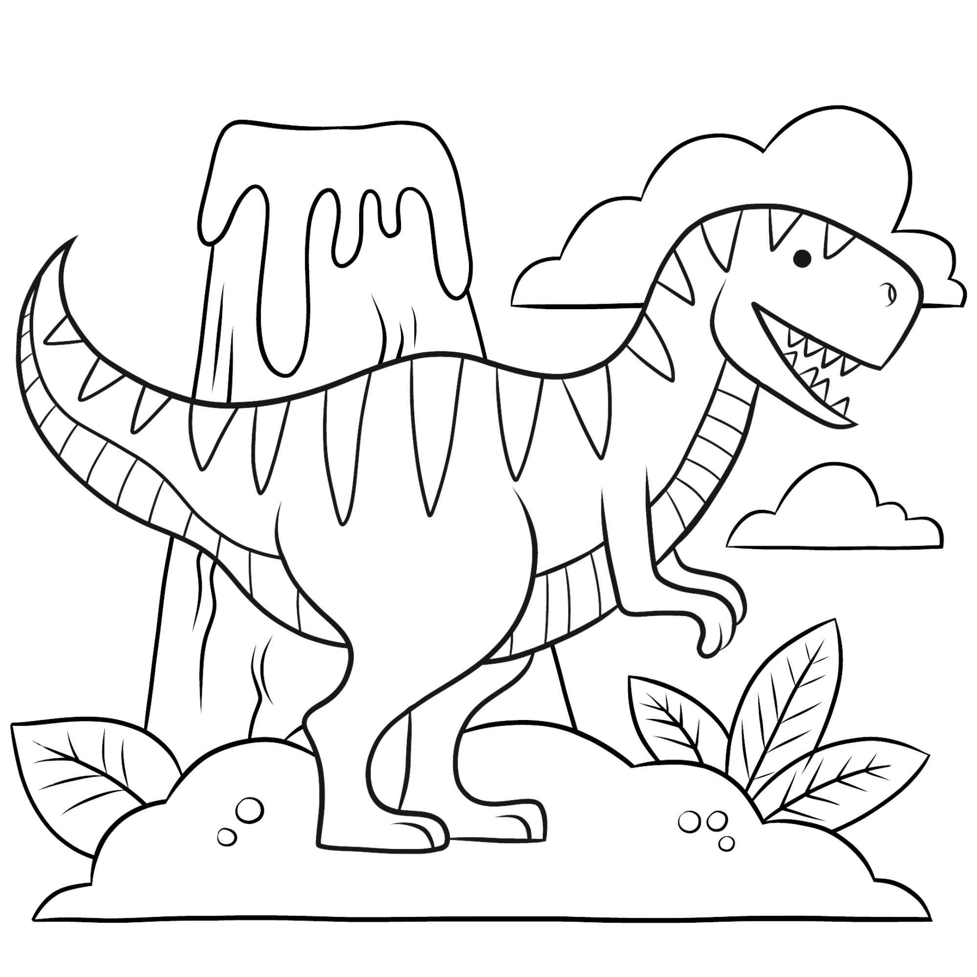 desenho para colorir dinossauro