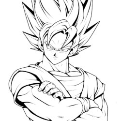 67 Goku para colorir