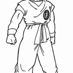 Goku para imprimir e colorir