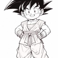 67 Goku para colorir