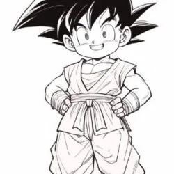 Goku para imprimir e colorir