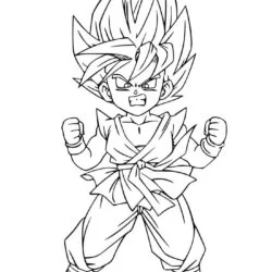 Goku para imprimir e colorir