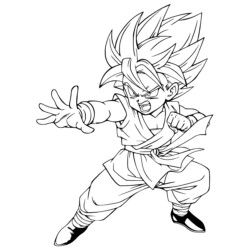 67 Goku para colorir