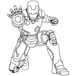 desenho de Homem de Ferro