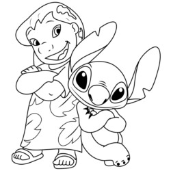desenho de Lilo e Stitch