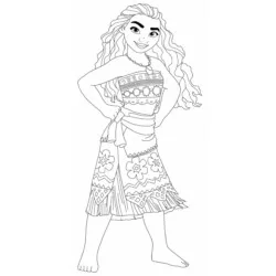 Moana para imprimir e colorir