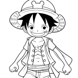 One Piece para imprimir e colorir