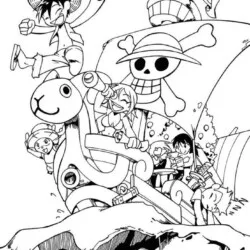 One Piece para imprimir e colorir