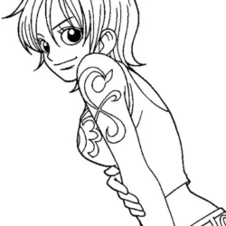 One Piece para imprimir e colorir