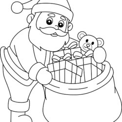 Desenhos do Papai Noel para Imprimir e Colorir