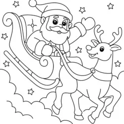 Papai Noel para imprimir e colorir