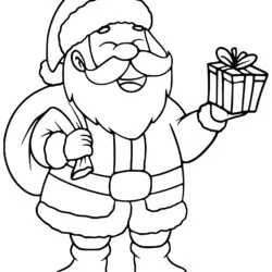 Papai Noel para imprimir e colorir