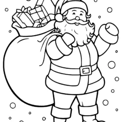 Papai Noel para imprimir e colorir