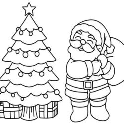 Papai Noel para imprimir e colorir