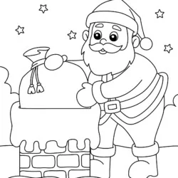 Papai Noel para imprimir e colorir