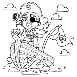 desenho de Piratas