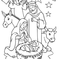 Presepio para imprimir e colorir