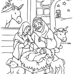 Presepio para imprimir e colorir