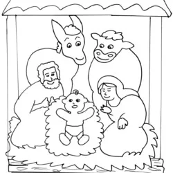 Presepio para imprimir e colorir