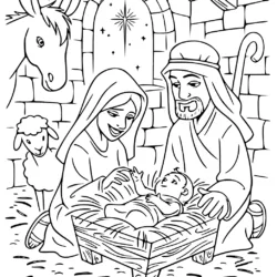 Presepio para imprimir e colorir