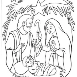 Presepio para imprimir e colorir