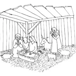 Presepio para imprimir e colorir