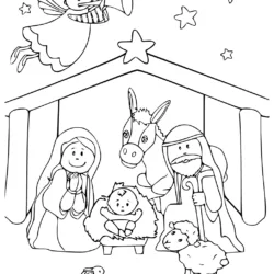 Presepio para imprimir e colorir