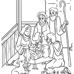Presepio para imprimir e colorir