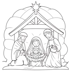 desenho de Presépio