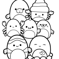 Squishmallow para imprimir e colorir