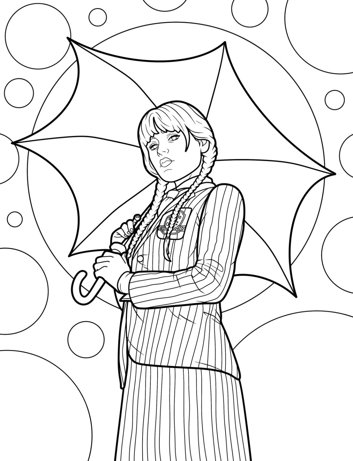wandinha e enid desenho para colorir