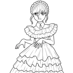 Desenhos Da Wandinha para imprimir e colorir