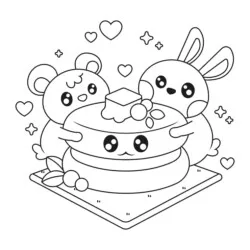 Kawaii para imprimir e colorir