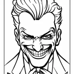 Coringa para imprimir e colorir