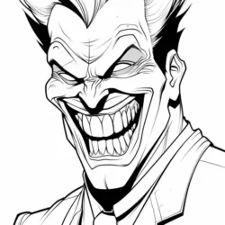 Coringa para imprimir e colorir