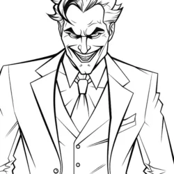 Coringa para imprimir e colorir