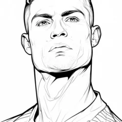 Cristiano Ronaldo para imprimir e colorir
