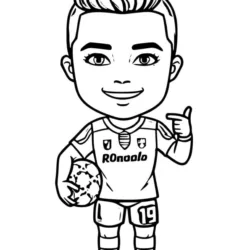 Cristiano Ronaldo para imprimir e colorir