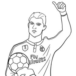 Cristiano Ronaldo para imprimir e colorir