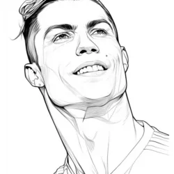 Cristiano Ronaldo para imprimir e colorir