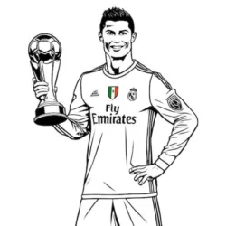 Cristiano Ronaldo para imprimir e colorir