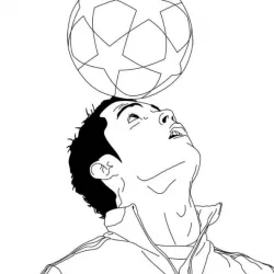 Cristiano Ronaldo para imprimir e colorir