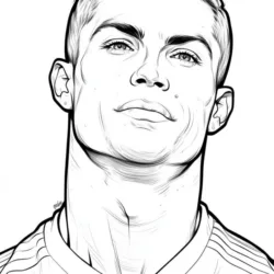 Cristiano Ronaldo para imprimir e colorir