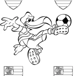 Flamengo para imprimir e colorir