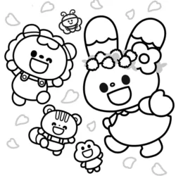Kawaii para imprimir e colorir