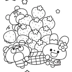Kawaii para imprimir e colorir